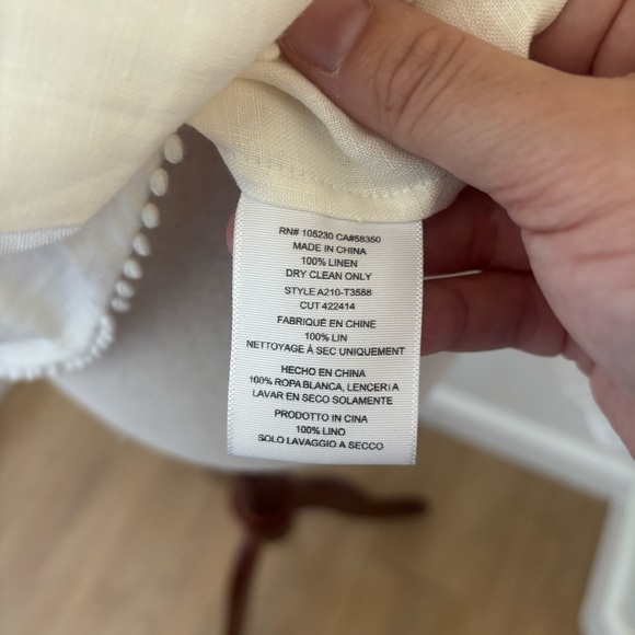 Joie Comosus ivory eyelet linen top in porcelain NWT Size Large - Picture 10 of 10